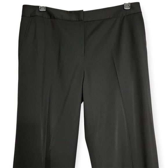 Lafayette 148 Barrow Wide Leg Virgin Wool Trousers SIZE 14 Black High Rise Pants - Picture 5 of 8